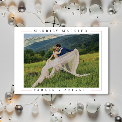 5x7 Christmas Card 04 - Merrily Married