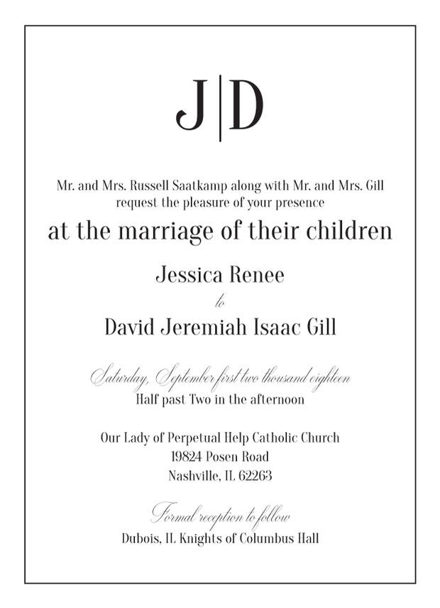 5x7 Wedding Invitation - 29