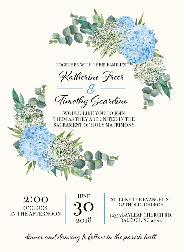 5x7 Wedding Invitation - 30