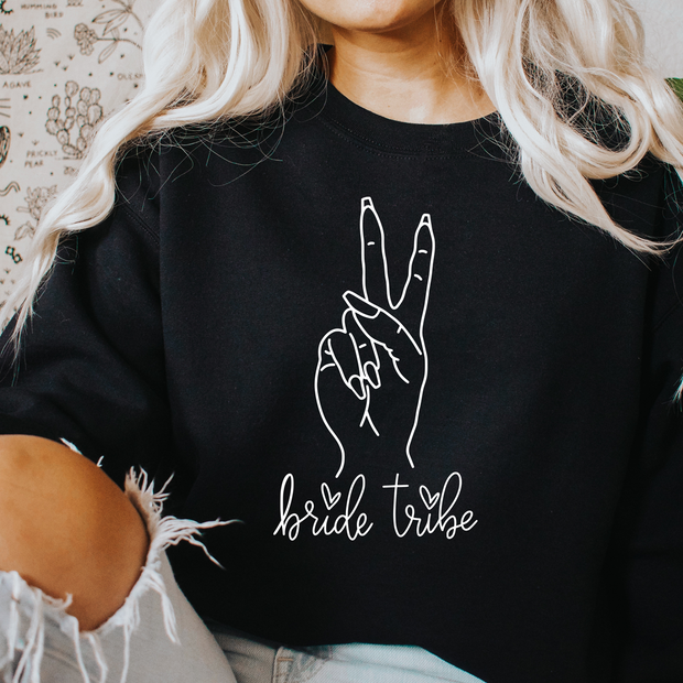 Bride Tribe Finger Sweatshirt