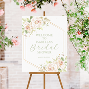 Bridal Shower Sign - Neutral Roses