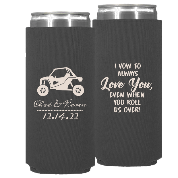 Wedding 006 - I Vow To Always Love You Side By Side - Neoprene Slim Can