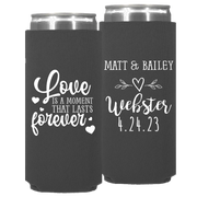 Wedding - Love Is A Moment That Lasts Forever - Neoprene Slim Can 102