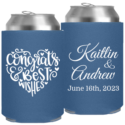 Wedding 103 - Congrats And Best Wishes Heart - Foam Can