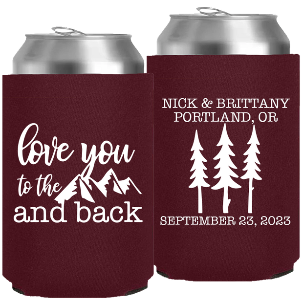 Wedding 116 - Love You To The Moon & Back Trees - Neoprene Can