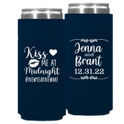 Wedding 133 - Kiss Me At Midnight With Leaves - Foam Slim Can