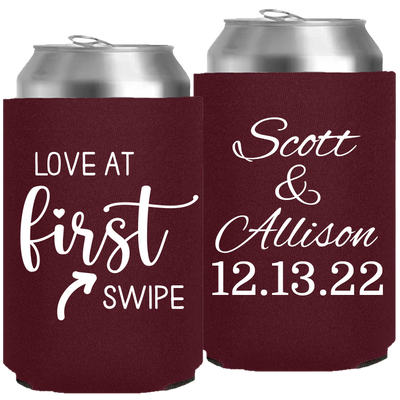 Wedding 143 - Love At First Swipe - Neoprene Can