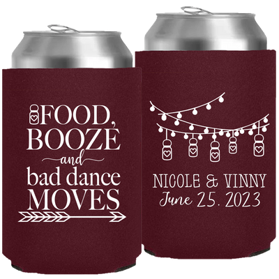Wedding 146 - Food Booze And Bad Dance Moves Mason Jar Lights - Neoprene Can