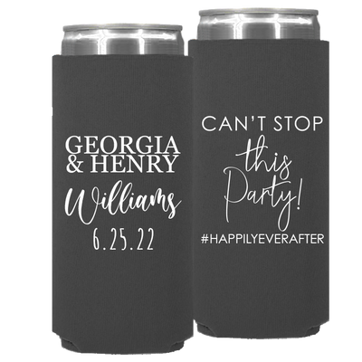 Wedding 158 - Can't Stop This Party - Neoprene Slim Can