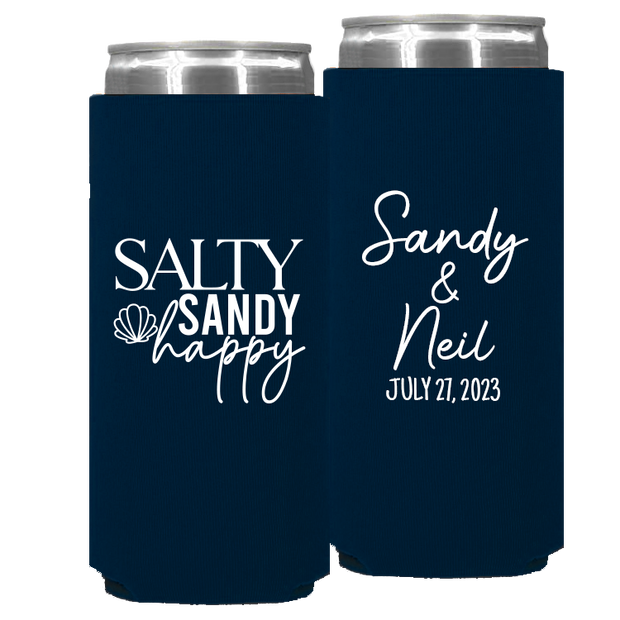 Wedding 166 - Salty Sandy Happy - Foam Slim Can