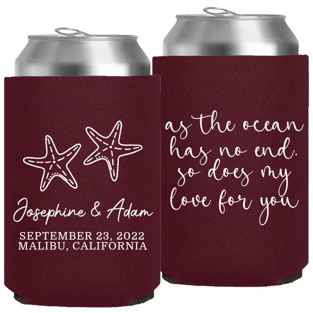 Wedding - As The Ocean Has No End Starfish - Neoprene Can 167