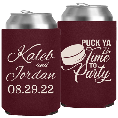 Wedding 019 - Puck Ya It's Time To Party - Neoprene Can