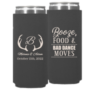 Wedding 020 - Booze Food And Bad Dance Moves With Antlers - Neoprene Slim Can