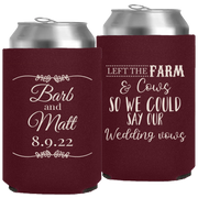 Wedding 033 - Left The Farm And Hay So We Could Say Our Wedding Vows Today - Neoprene Can