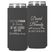 Wedding 037 - Left The Farm & Cows So We Could Say Our Wedding Vows Today - Neoprene Slim Can