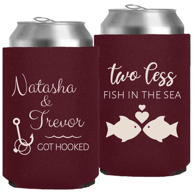 Wedding 039 - Two Less Fish In The Sea, Got Hooked - Neoprene Can