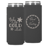 Wedding 043 - Baby It's Cold Outside Winter - Neoprene Slim Can