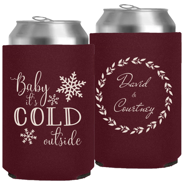 Wedding 043 - Baby It's Cold Outside Winter - Neoprene Can