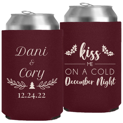 Wedding 044 - Kiss Me On A Cold December Night Holiday - Neoprene Can