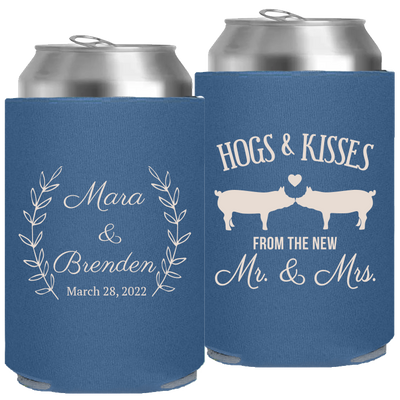 Wedding 064 - Hogs & Kisses With Leaves - Foam Can