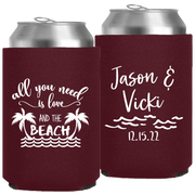 Wedding 095 - All You Need Is Love And The Beach With Waves - Neoprene Can