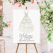 Bridal Shower Sign - Watercolor Gown